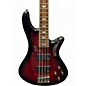 Used Schecter Guitar Research Stiletto Extreme 4 String Trans Red Electric Bass Guitar