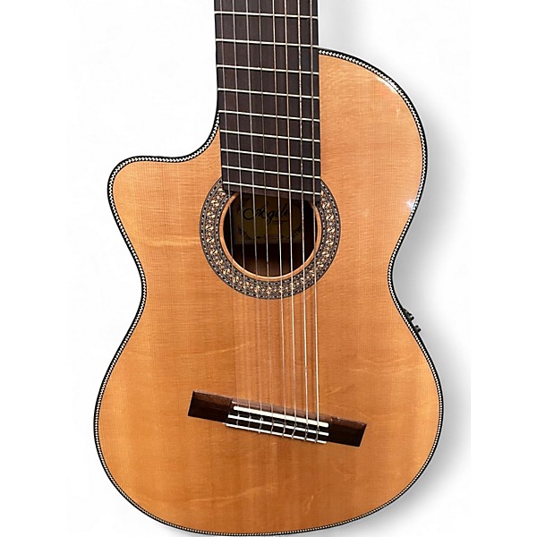 Used Agile RENAISANCE CLASSICAL 8 STRING LEFTY Natural Nylon String Acoustic Guitar