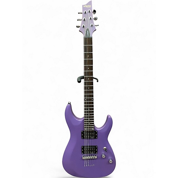 Used Schecter Guitar Research c-6 deluxe Purple Solid Body Electric Guitar
