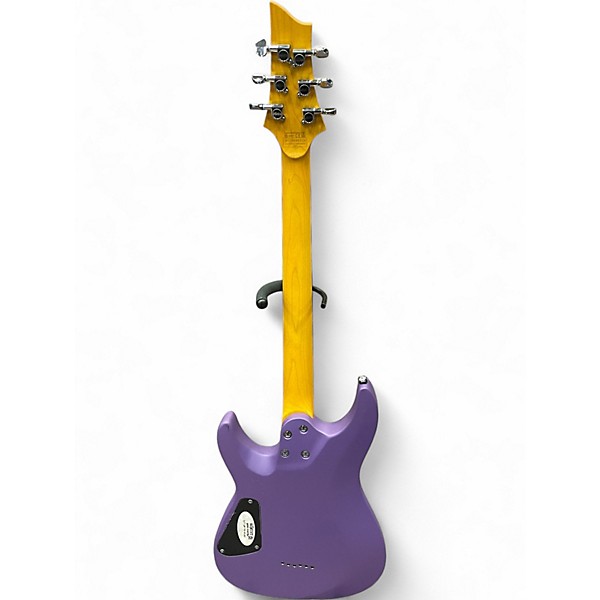 Used Schecter Guitar Research c-6 deluxe Purple Solid Body Electric Guitar