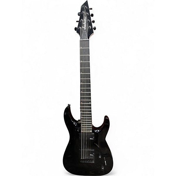 Used Jackson JS22-7 Dinky 7 String Black Solid Body Electric Guitar