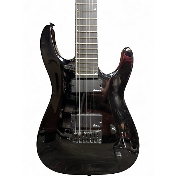 Used Jackson JS22-7 Dinky 7 String Black Solid Body Electric Guitar