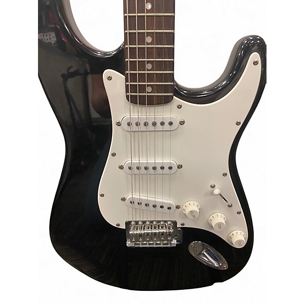 Used Squier Standard Stratocaster Black Solid Body Electric Guitar