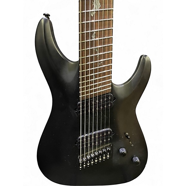 Used Schecter Guitar Research Damien-8 MS Black Solid Body Electric Guitar