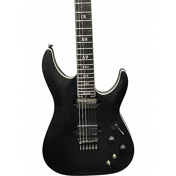 Used Schecter Guitar Research C1 HT S SLS Elite Evil Twin Flat Black Solid Body Electric Guitar