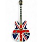 Used Epiphone E212 Union Jack Shearaton White Hollow Body Electric Guitar thumbnail