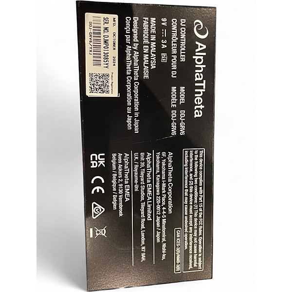 Used AlphaTheta DDJ-GRV6 DJ Controller