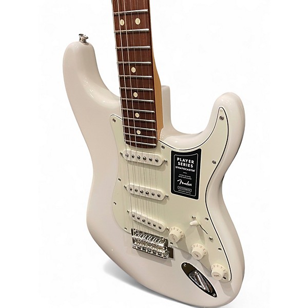 Used Fender Player series Stratocaster Polar White Solid Body Electric Guitar