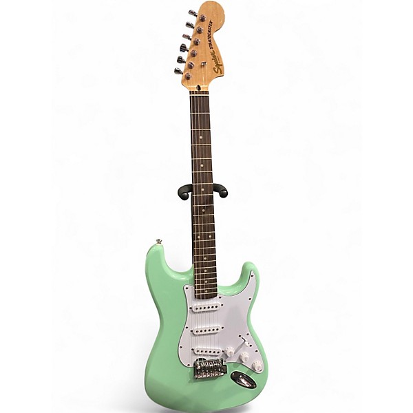 Used Squier Affinity Stratocaster Surf Green Solid Body Electric Guitar