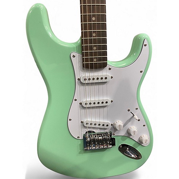 Used Squier Affinity Stratocaster Surf Green Solid Body Electric Guitar