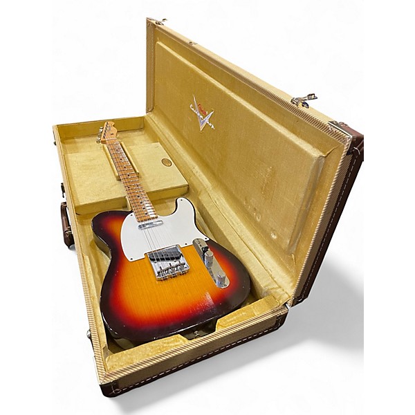 Used Fender Custom Shop 59 Telecaster Journeyman Relic 3 Color Sunburst Solid Body Electric Guitar