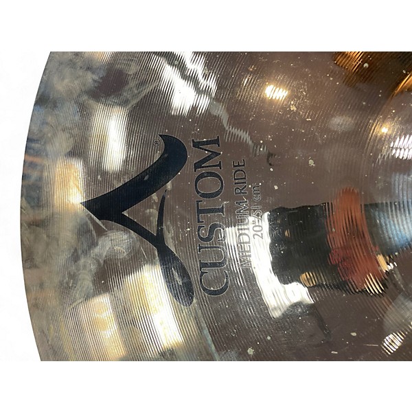 Used Zildjian 20in A CUSTOM MEDIUM RIDE Cymbal