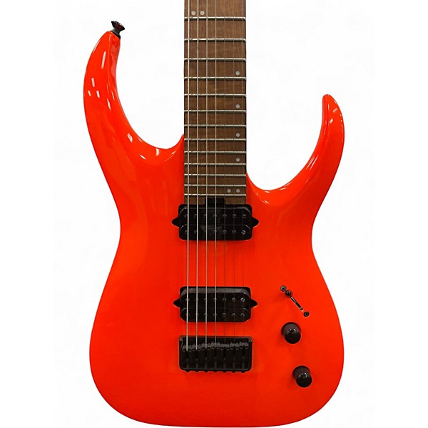 Used Jackson Pro Plus Series Signature Misha Mansoor Juggernaut HT7 Orange Solid Body Electric Guitar