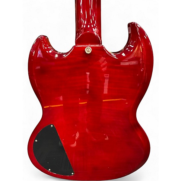 Used Gladiator DOUBLE CUTAWAY Trans Red Solid Body Electric Guitar