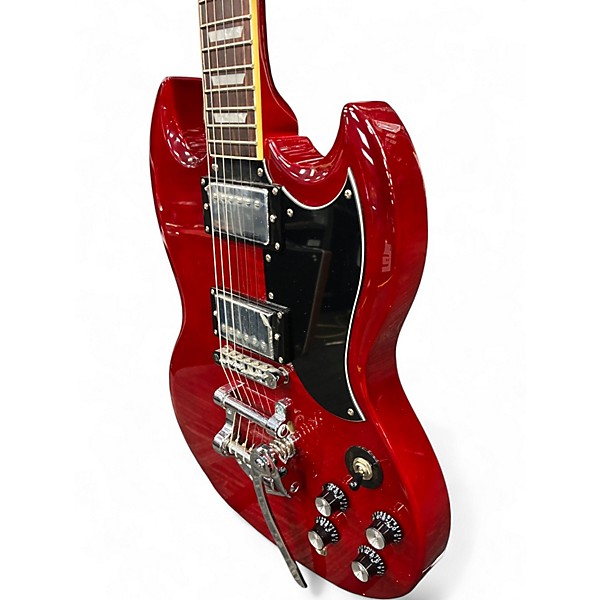 Used Gladiator DOUBLE CUTAWAY Trans Red Solid Body Electric Guitar