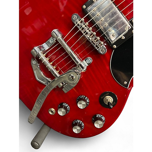 Used Gladiator DOUBLE CUTAWAY Trans Red Solid Body Electric Guitar