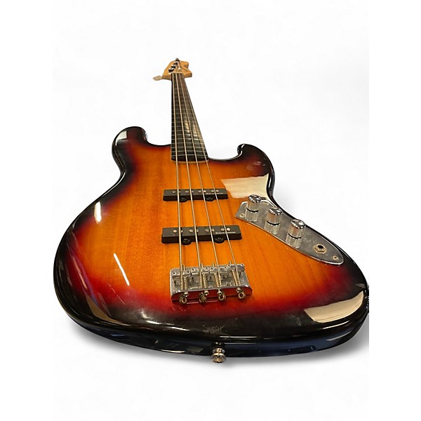 Used Squier Vintage Modified Fretless Jazz Bass 2 Color Sunburst Electric Bass Guitar