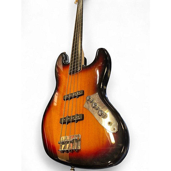 Used Squier Vintage Modified Fretless Jazz Bass 2 Color Sunburst Electric Bass Guitar
