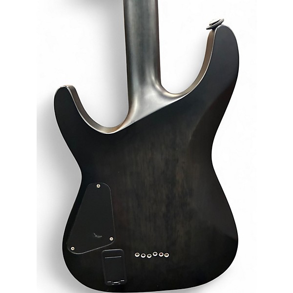 Used Schecter Guitar Research C1 Platinum Trans Black Solid Body Electric Guitar