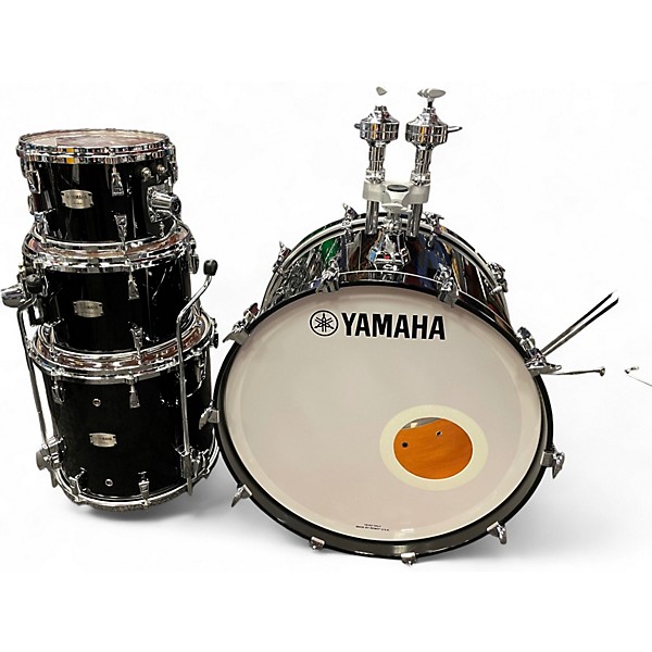 Used Yamaha 4 Piece Absolute Hybrid Maple Black Drum Kit