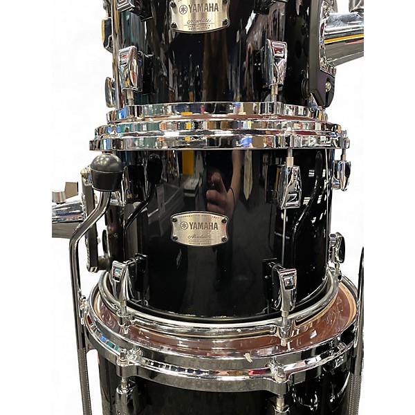 Used Yamaha 4 Piece Absolute Hybrid Maple Black Drum Kit