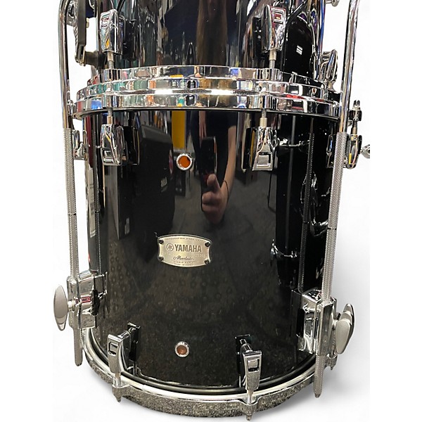 Used Yamaha 4 Piece Absolute Hybrid Maple Black Drum Kit