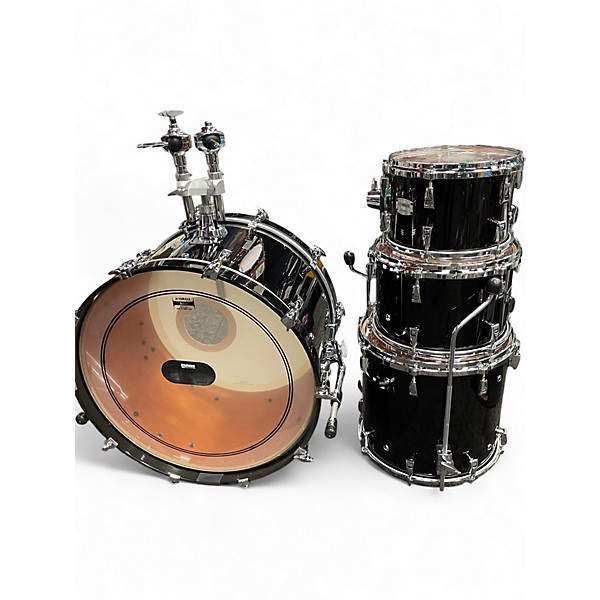 Used Yamaha 4 Piece Absolute Hybrid Maple Black Drum Kit
