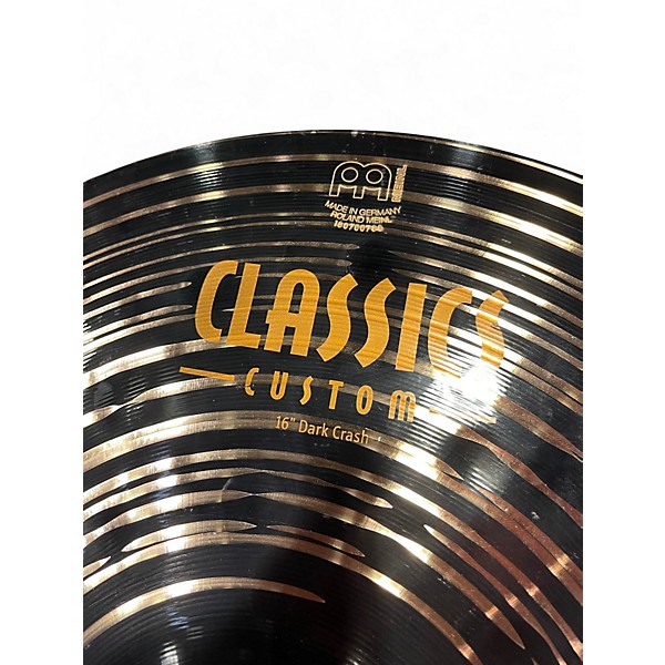 Used MEINL 16in Classic Custom Dark Crash Cymbal