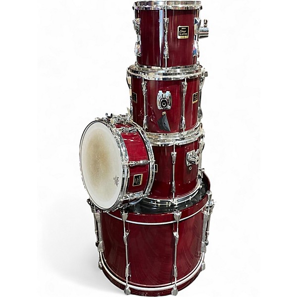 Used Yamaha 5 Piece Stage Custom Red Drum Kit