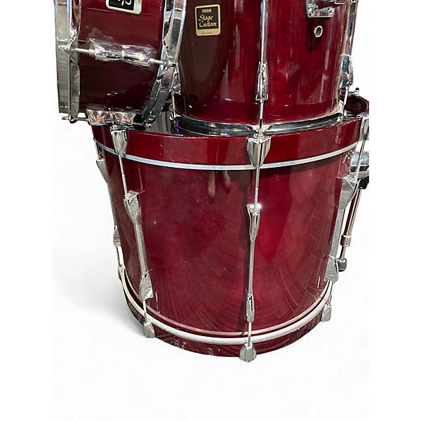 Used Yamaha 5 Piece Stage Custom Red Drum Kit