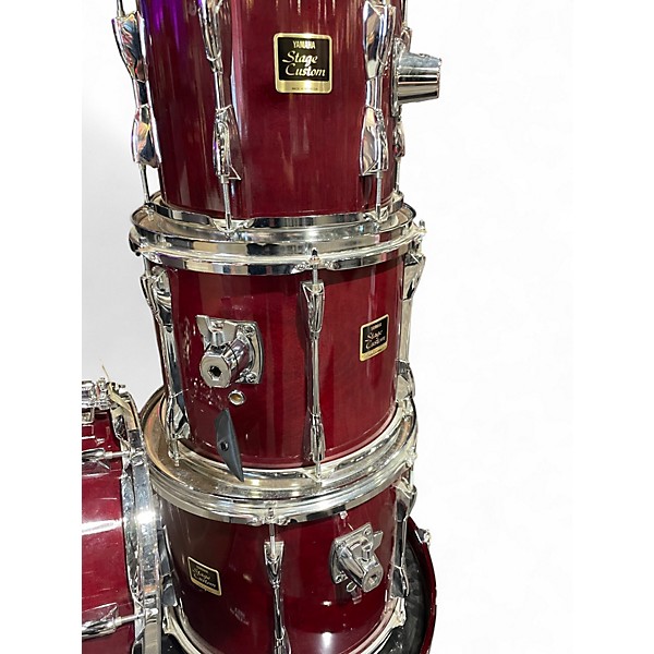 Used Yamaha 5 Piece Stage Custom Red Drum Kit