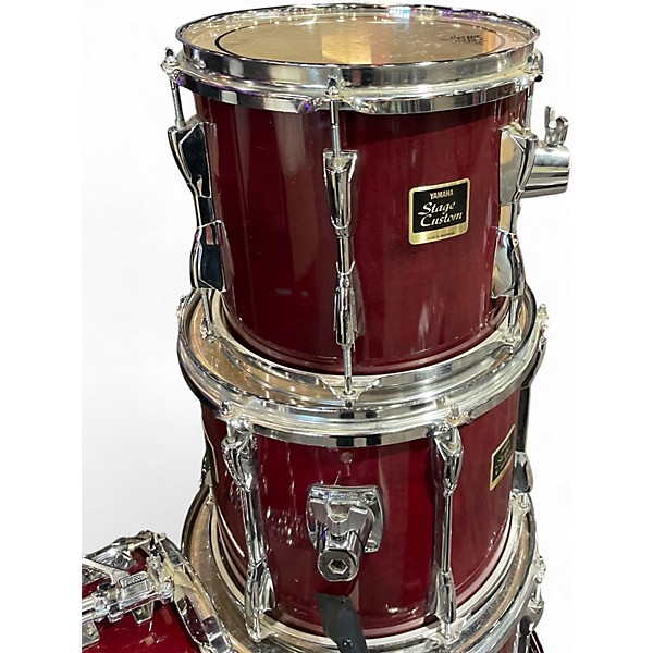 Used Yamaha 5 Piece Stage Custom Red Drum Kit