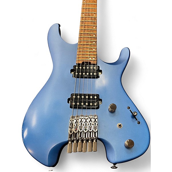 Used Ibanez Q52 Lazer Blue Electric Bass Guitar