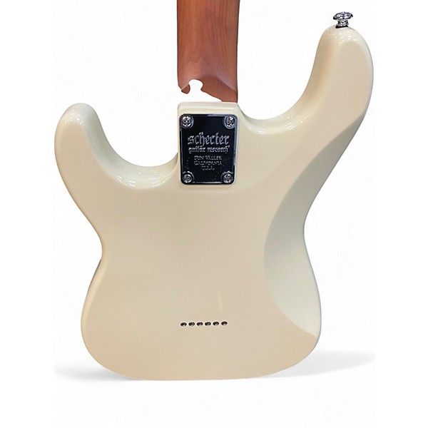 Used Schecter Guitar Research Diamond Series DOUBLE CUT White Solid Body Electric Guitar