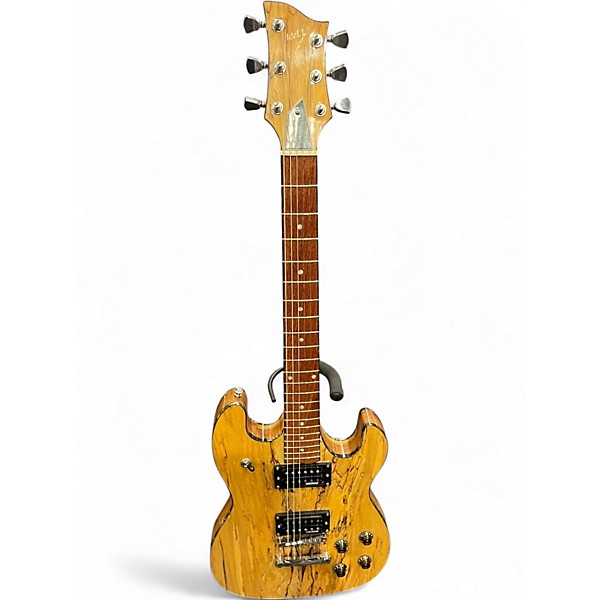 Used Idell Custom Burl Natural Solid Body Electric Guitar