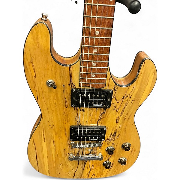 Used Idell Custom Burl Natural Solid Body Electric Guitar