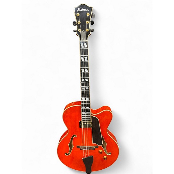 Used Eastman AR580CE Orange Hollow Body Electric Guitar