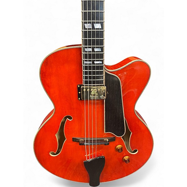 Used Eastman AR580CE Orange Hollow Body Electric Guitar