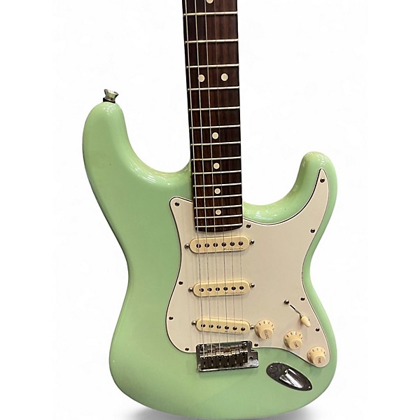 Used Fender Artist Series Jeff Beck Stratocaster Surf Green Solid Body Electric Guitar