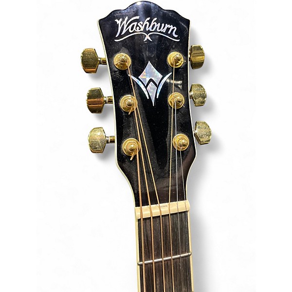 Used Washburn ES55G-A-U Brown Sunburst Acoustic Electric Guitar