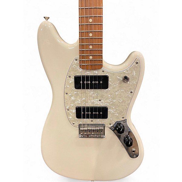 Used Fender PLAYER MUSTANG 90 White Solid Body Electric Guitar