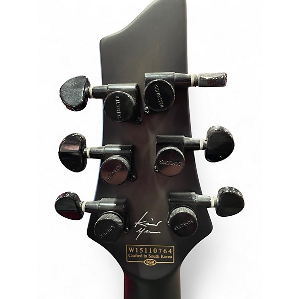 Used Schecter Guitar Research KM-6 Grey Solid Body Electric Guitar