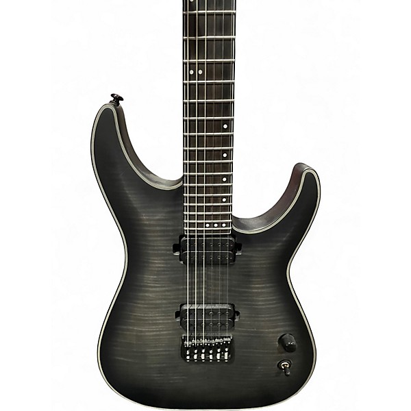 Used Schecter Guitar Research KM-6 Grey Solid Body Electric Guitar