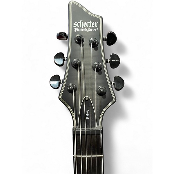 Used Schecter Guitar Research KM-6 Grey Solid Body Electric Guitar