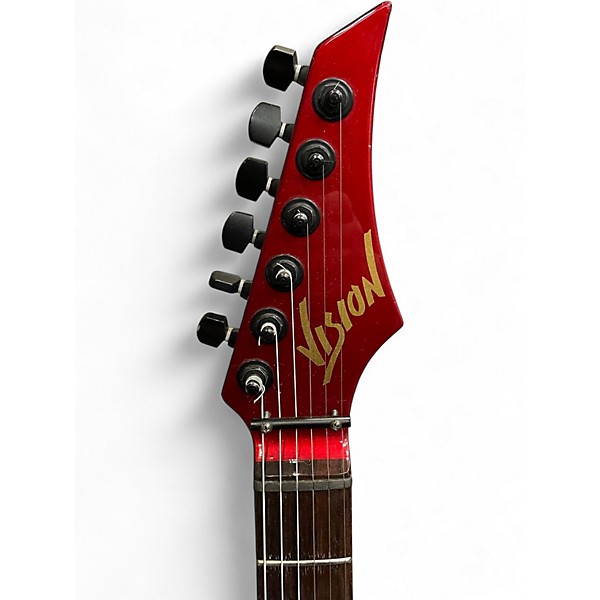 Used Vision VS200 Candy Apple Red Solid Body Electric Guitar