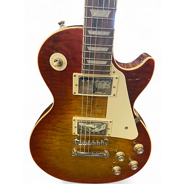Used Epiphone Les Paul Quilt Top Dark Cherry Burst Solid Body Electric Guitar