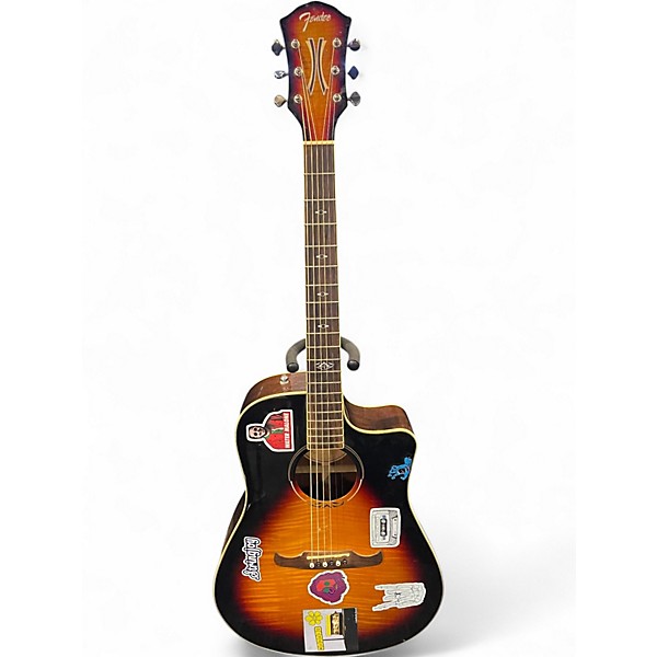 Used Fender T Bucket Sunburst Acoustic Electric Guitar