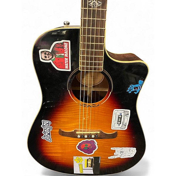 Used Fender T Bucket Sunburst Acoustic Electric Guitar