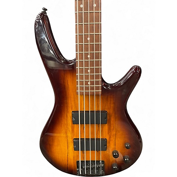 Used Ibanez GSR205 5 String Sunburst Electric Bass Guitar
