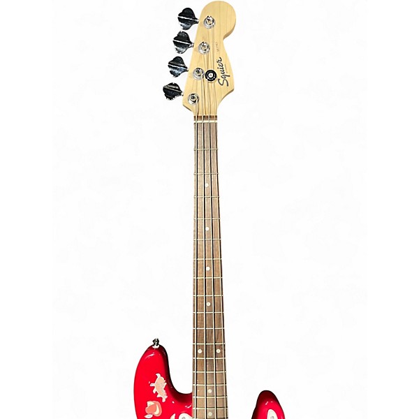 Used Squier mini bass Red Electric Bass Guitar